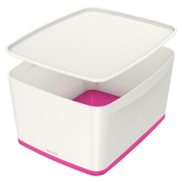 CAJA LEITZ MYBOX  GRANDE CON TAPA 18L FUCSIA