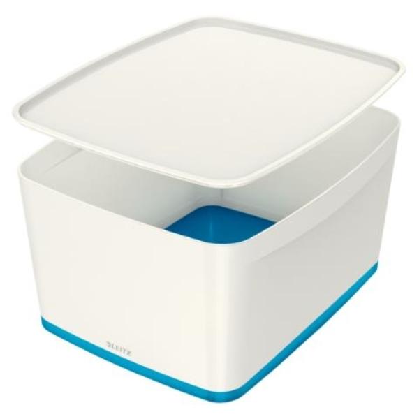 CAJA LEITZ MYBOX  GRANDE CON TAPA 18L AZUL