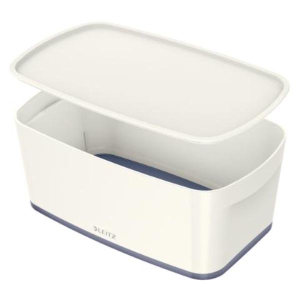 CAJA LEITZ MYBOX  PEQUEÑA CON TAPA 5L BLANCO