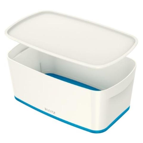 CAJA LEITZ MYBOX  PEQUEÑA CON TAPA 5L AZUL