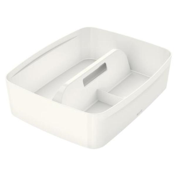 BANDEJA ORGANIZADORA LEITZ MYBOX  GRANDE CON ASA 307x101x375MM BLANCO