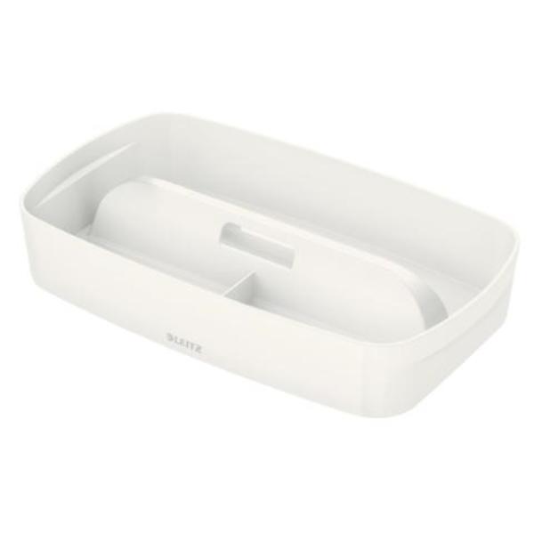 BANDEJA ORGANIZADORA LEITZ MYBOX  PEQUEÑA CON ASA 307x56x181MM BLANCO