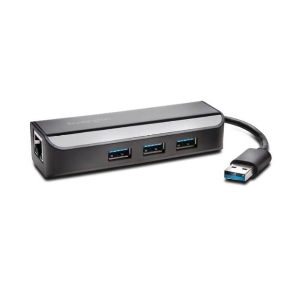 ADAPTADOR ETHERNET CON HUB USB 3.0 UA3000E KENSINGTON