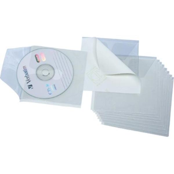 FUNDA CD's/DVD's 1/8 SIN TAL. PP ADHESIVAS (10 U.) GRAFOPLAS