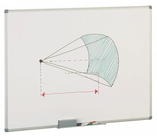 PIZARRA BLANCA LAMINADA MARCO ALUMINIO 90X120CM FAIBO