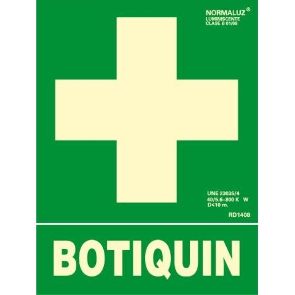 PLACA NORMALIZADA PVC BOTIQUIN VERDE 224x327 ARCHIVO 2000