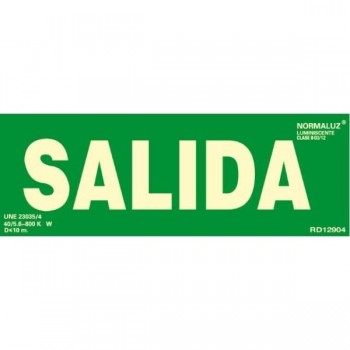 PLACA NORMALIZADA PVC SALIDA VERDE 224x327 2 UDS. ARCHIVO 2000
