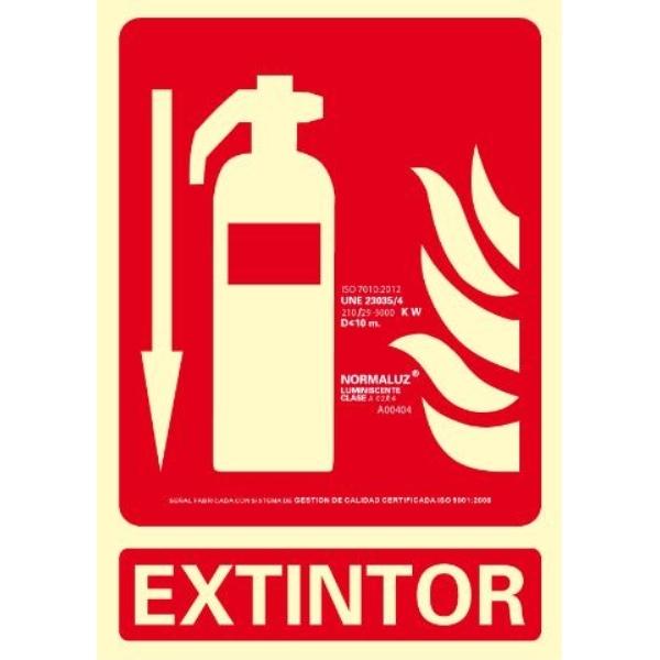 PLACA NORMALIZADA PVC EXTINTOR ROJO 224x327 ARCHIVO 2000