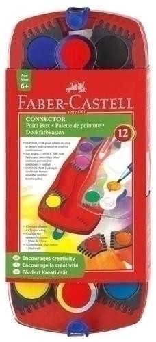 ACUARELAS FABER-CASTELL CONNECTOR ESTUCHE DE 12 COLORES + BLANCO