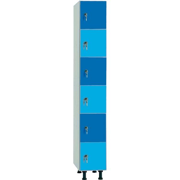 TAQUILLA MELAMINA SERIE MB 6 PUERTAS 180x30x50CM MEGABLOK