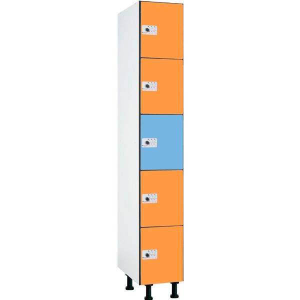TAQUILLA FENOLICA CON PERIFILERIA SERIE FPP 5 PUERTAS 180x30x50CM MEGABLOK