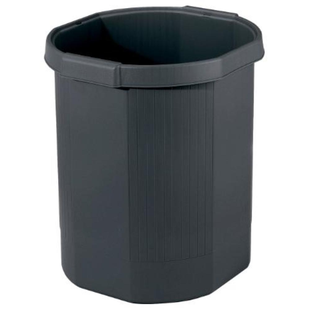 PAPELERA PLASTICO OCTO ECOBLACK 18 L EXACOMPTA