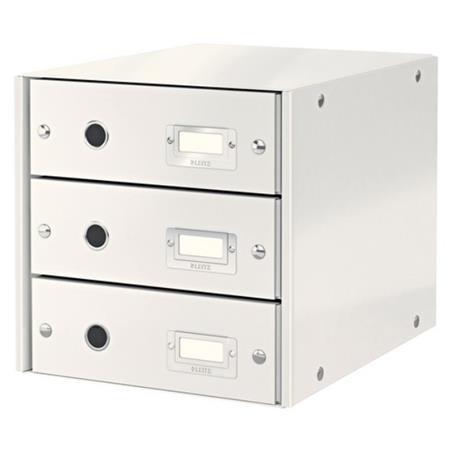 MODULO CARTON 3 CAJONES BLANCO CLICK&STORE LEITZ
