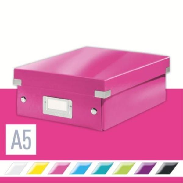 CAJA MONTABLE CLICK&STORE PEQUEÑA 220X100X285MM FUCSIA LEITZ