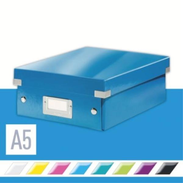CAJA MONTABLE CLICK&STORE PEQUEÑA 220X100X285MM AZUL LEITZ