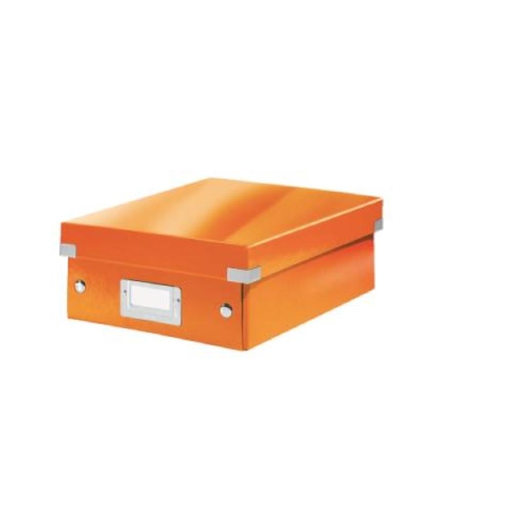 CAJA MONTABLE CLICK&STORE S PEQUEÑA NARANJA LETZ