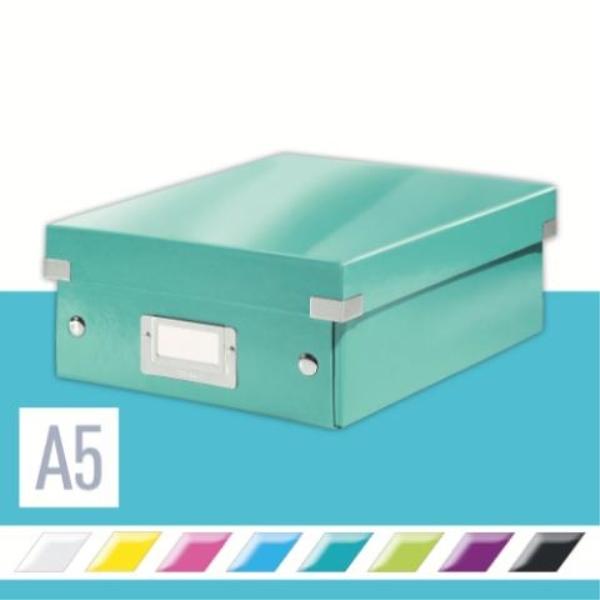 CAJA MONTABLE CLICK&STORE PEQUEÑA 220X100X285MM TURQUESA LEITZ