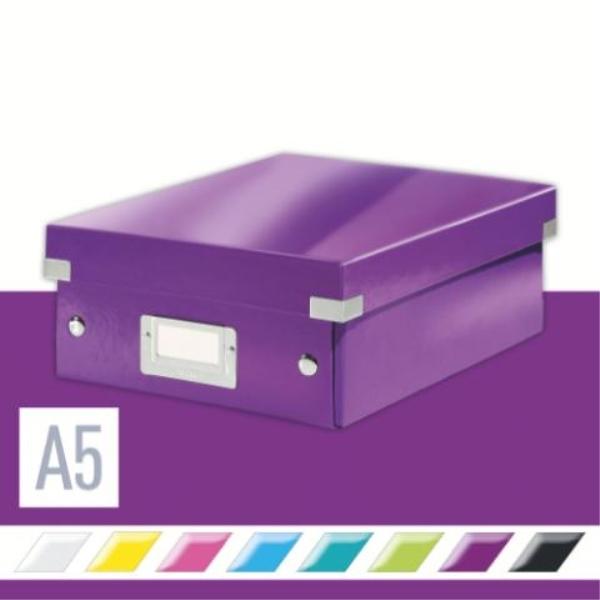 CAJA MONTABLE CLICK&STORE PEQUEÑA 220X100X285MM PURPURA LEITZ