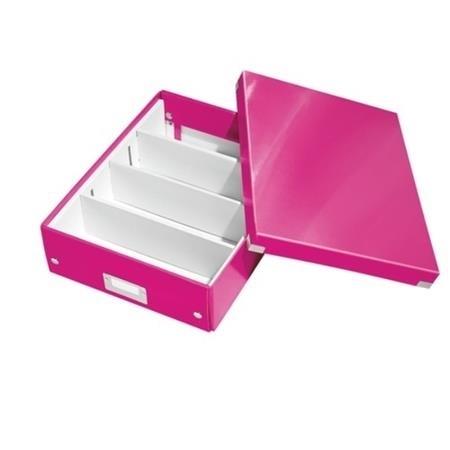 CAJA MONTABLE CLICK&STORE MEDIANA FUCSIA LEITZ