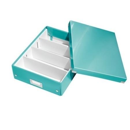 CAJA MONTABLE CLICK&STORE MEDIANA TURQUESA LEITZ