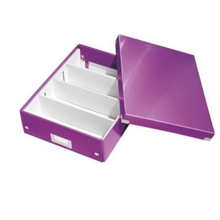 CAJA MONTABLE CLICK&STORE MEDIANA PURPURA LEITZ