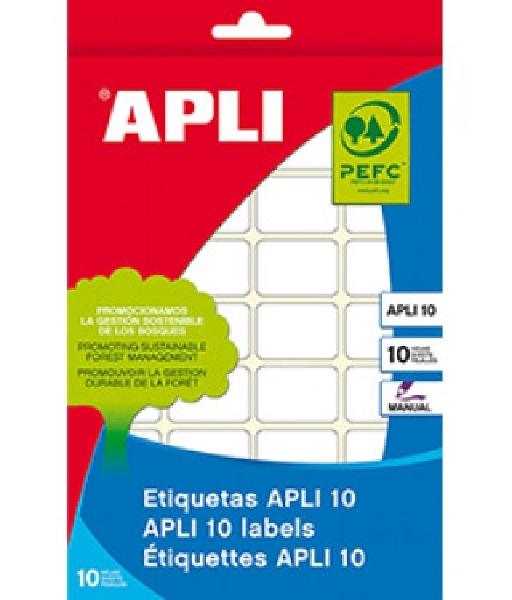 ETIQUETAS MANUAL 10H. BLANCA 16x22  420U APLI