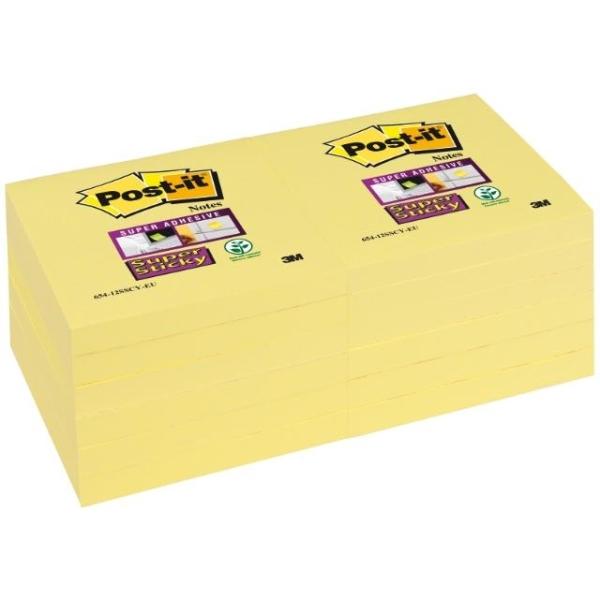 NOTAS ADHESIVAS POST-IT  SUPERSTICKY AMARILLO 90H 76x76MM (70005197911)
