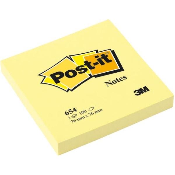 NOTAS ADHESIVAS POST-IT  AMARILLO 100H 76x76MM (FT500072937)