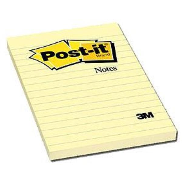 NOTAS ADHESIVAS POST-IT  XL AMARILLO HORIZONTAL 100H 102x152MM (FT510010620)