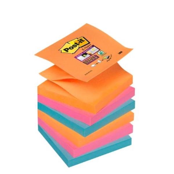 NOTAS ADHESIVAS POST-IT  Z-NOTES SUPERSTICKY 6 BLOCS BANGKOK 90H 76x76MM (70005252112)
