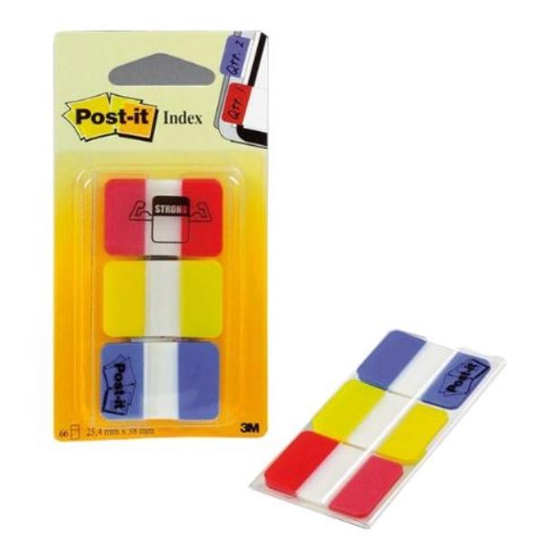 BANDERITAS POST-IT  INDEX RIGIDAS 1 PULGADA ROJO,AMARILLO,AZUL (XA004806312)