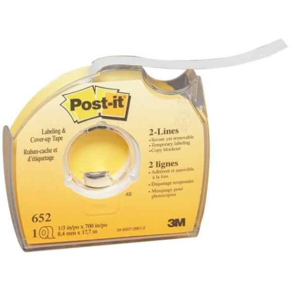 CINTA OCULTAR/ETIQUETAR EN PORTARROLLOS 8,4MM X 18M POST-IT  (70071088382)