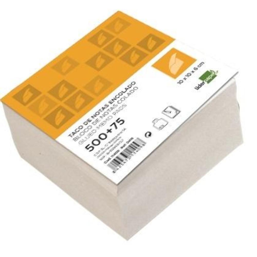 TACO BLANCO ENCOLADO 100X100MM 80GR 500+75H LIDERPAPEL