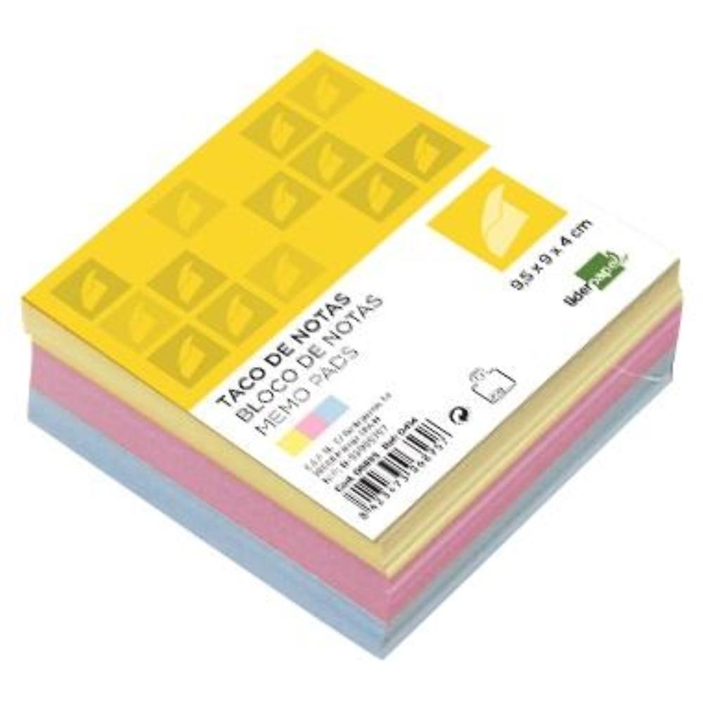 TACO COLORES ENCOLADO 95X90MM 80GR 400H LIDERPAPEL