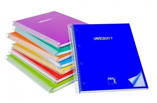 CUADERNO MICROP UNIVERSITY A4 80H 90G C/5 TAPA CARTON PACSA