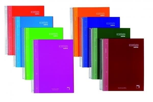 CUADERNO MICROP A4 120H 90G C/5 TAPA PP PREMIUM EXTRA  PACSA