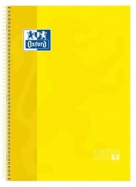 CUADERNO MICROPERFORADO A4+ 80H 90G CUADRO 5MM T/DURA AMARILLO OXFORD SCH