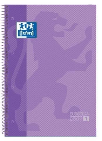 CUADERNO MICROPERFORADO A4+ 80H 90G CUADRO 5MM T/DURA LILA OXFORD SCH