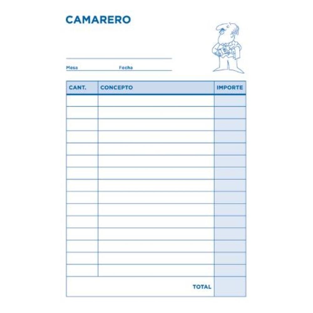 TALONARIO CAMARERO OCTAVO -SIN IVA- T102 LIDERPAPEL