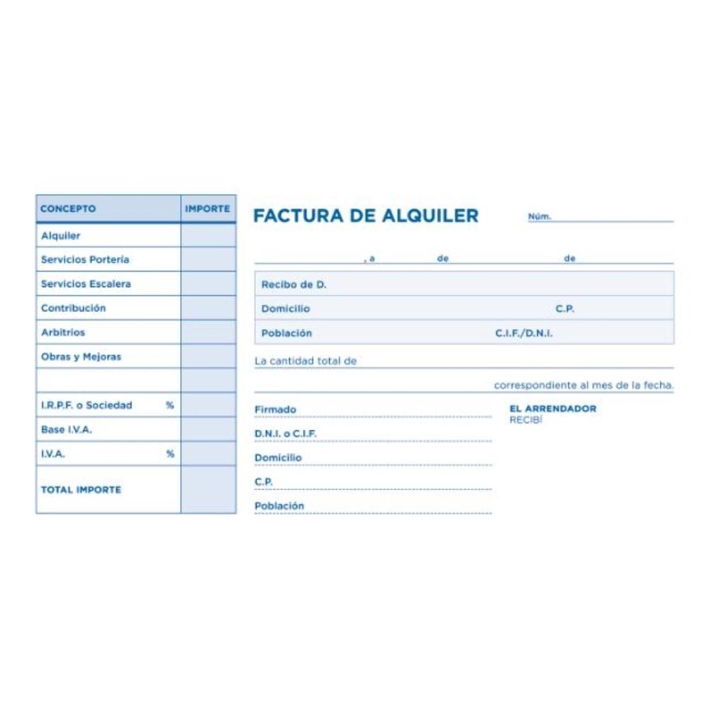 TALONARIO INQUILI- NATO TRES DEL FOLIO T107 -CON CONDICIONES LIDERPAPEL