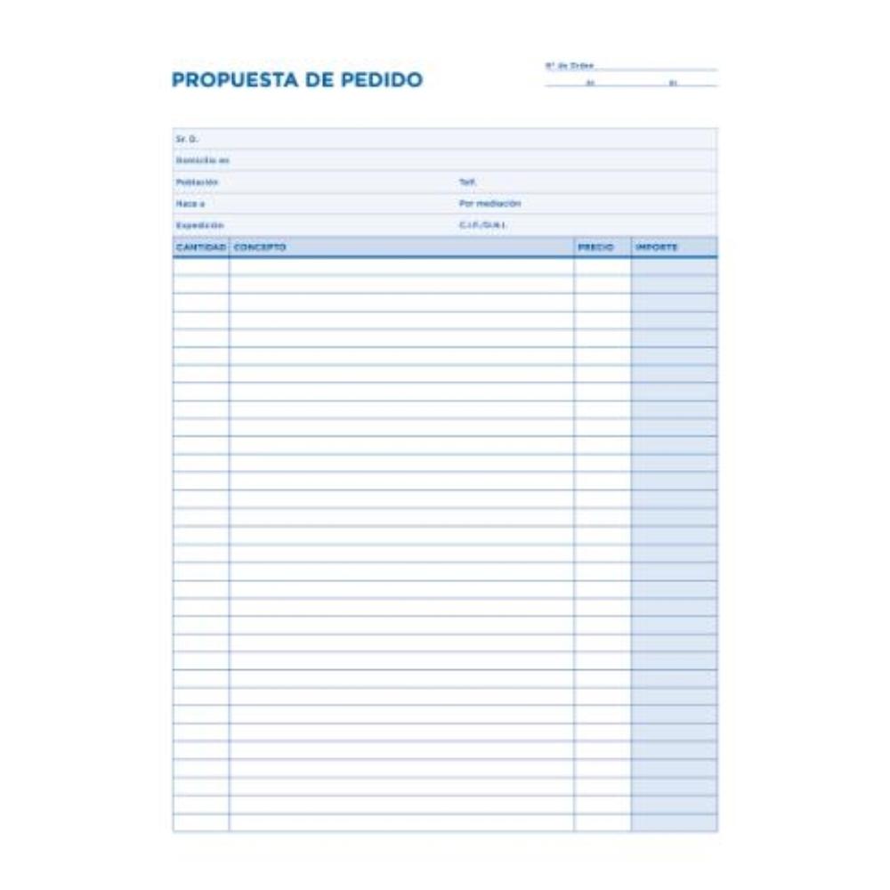 TALONARIO PEDIDOS FOLIO T125 LIDERPAPEL