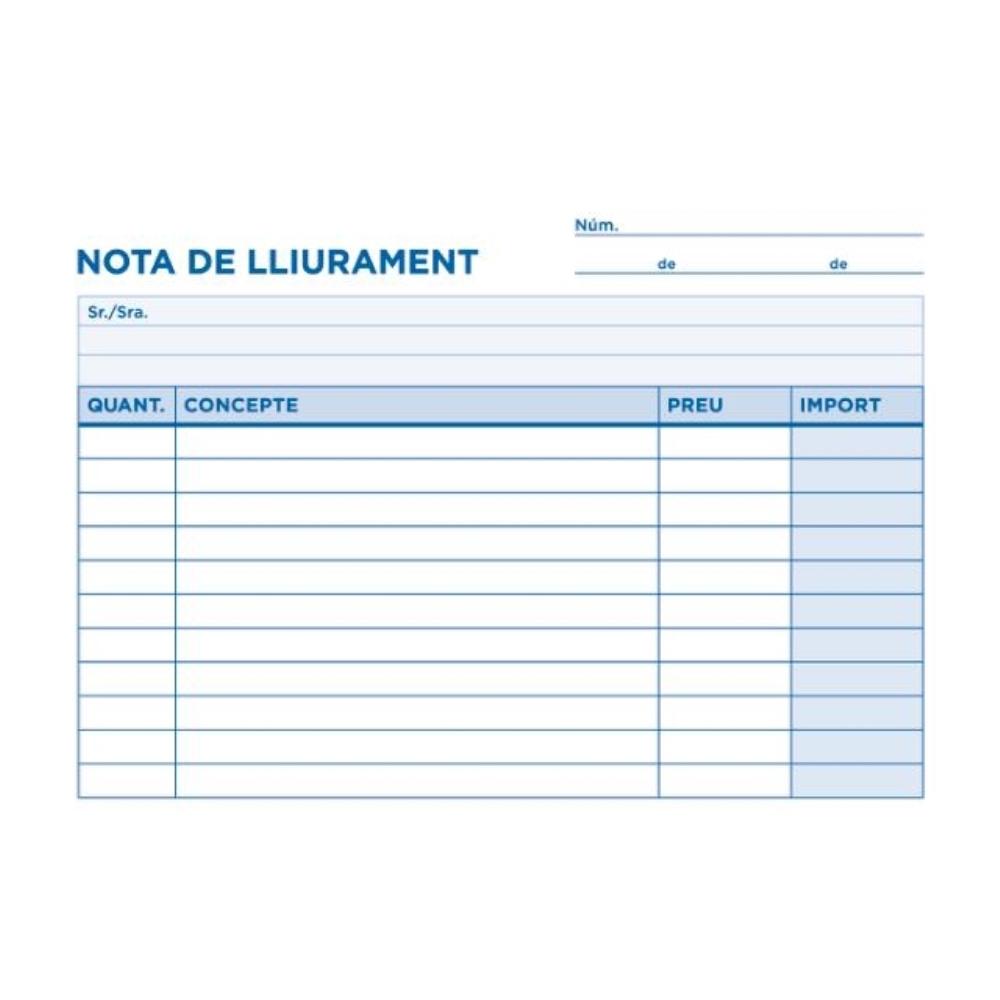 TALONARIO ENTREGAS 8 ORIGINAL T128 TEXTO EN CATALAN LIDERPAPEL