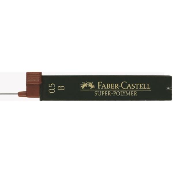 MINAS 0,5 B SUPER-POLYMER ESTUCHE 12 MINAS FABER CASTELL