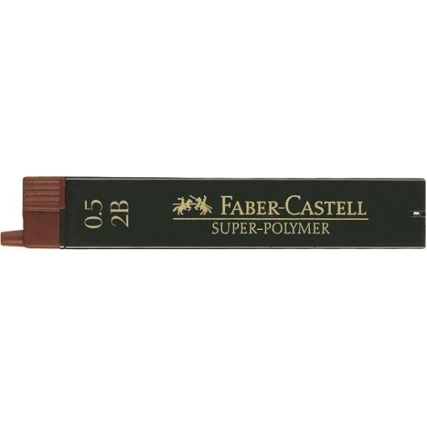 MINAS 0,5 2B SUPER-POLYMER ESTUCHE 12 MINAS FABER CASTELL