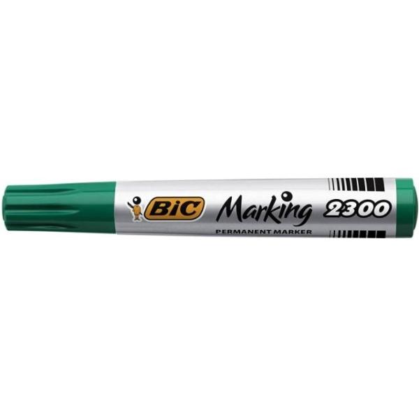 ROTULADOR PERMANENTE MARKING 2300 VERDE PTA.BISELADA 3-5,5MM BIC