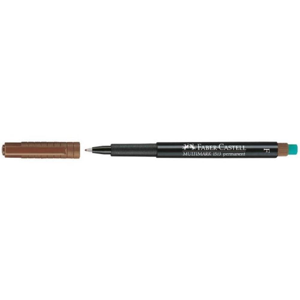 ROTULADOR PERMANENTE MULTIMARK TRAZO F MARRON FABER CASTELL