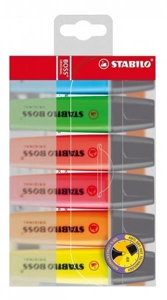 ROTULADORES FLUORESCENTES STABILO BOSS ESTUCHE 6UDS (AM,NJ,VD,RS,AZ,RJ)