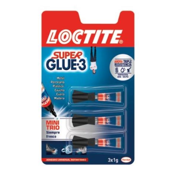 PEGAMENTO SUPER GLUE-3 MINI TRIO 3X1GR LOCTITE