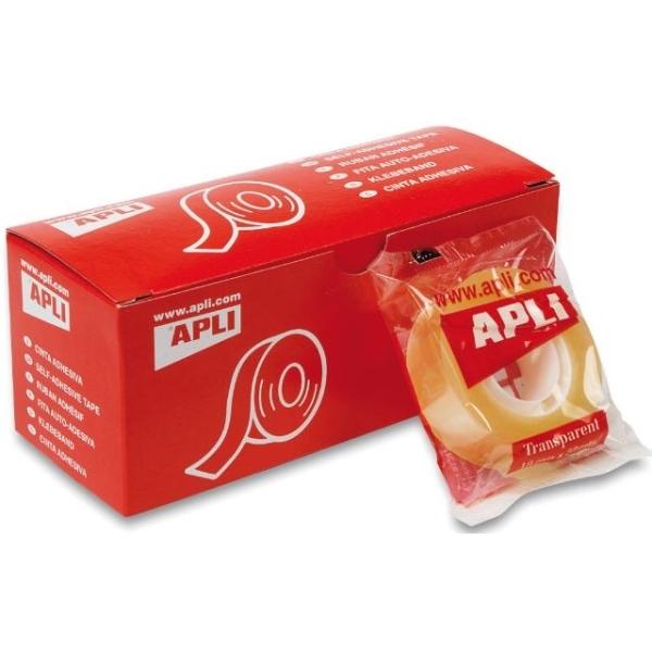 CINTA ADHESIVA TRANSPARENTE 33MX19MM 8U APLI