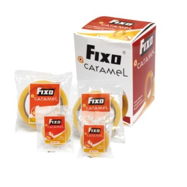 CINTA ADHESIVA TRANSPARENTE 33Mx12MM FIXO CARAMEL GRAFOPLAS